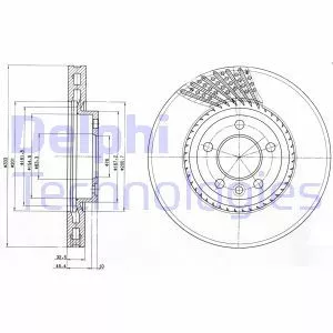 Delphi BG9892 Гальмівні диски