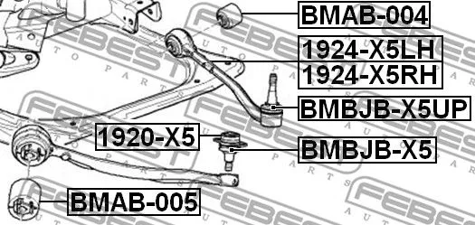 Febest BMAB-005 Сайлентблок рычага