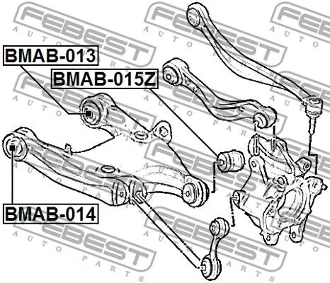 Febest BMAB-015Z Сайлентблок рычага