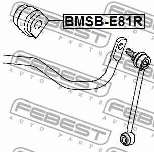Febest BMSB-E81R Втулка стабилизатора
