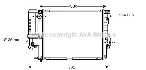 AVA QUALITY COOLING BWA 2186 Радиатор охлаждения двигателя