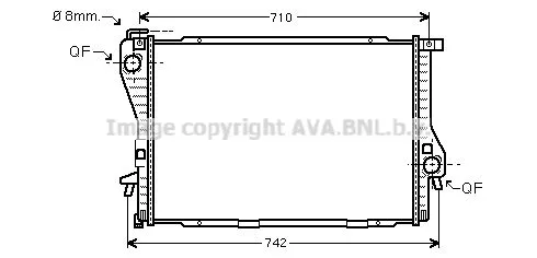 AVA QUALITY COOLING BWA 2233 Радіатор охолодження двигуна