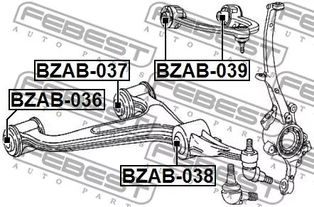 Febest BZAB-037 Сайлентблок ричагу