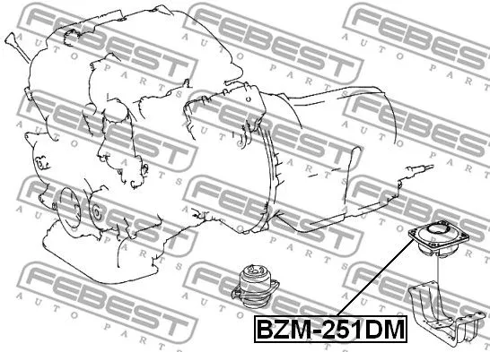 Febest BZM-251DM Подушка двигателя