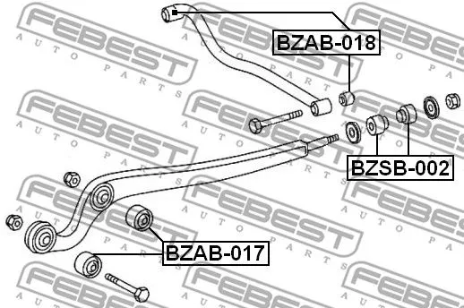 Febest BZSB-002 Сайлентблок ричагу
