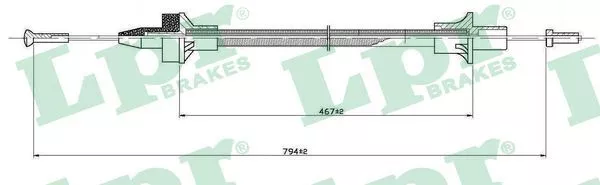 LPR C0076C Трос сцепления
