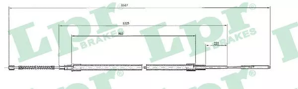 Lpr C0964B Трос ручного тормоза