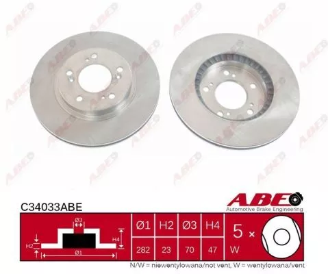 Тормозные диски ABE C34033ABE на Acura NSX