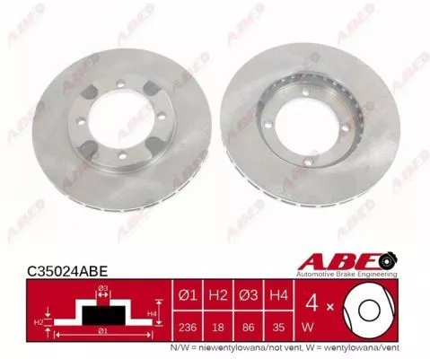 ABE C35024ABE Тормозные диски