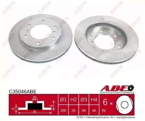 ABE C35046ABE Тормозные диски