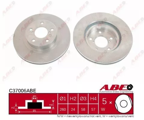 ABE C37006ABE Гальмівні диски