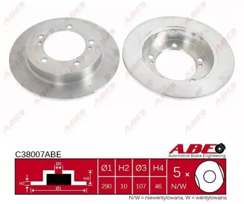 ABE C38007ABE Тормозные диски