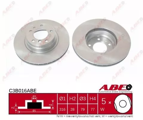 ABE C3B016ABE Тормозные диски