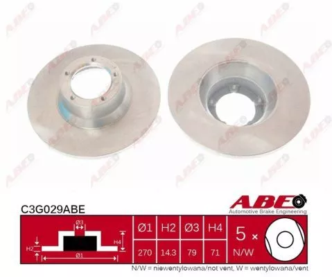 ABE C3G029ABE Тормозные диски