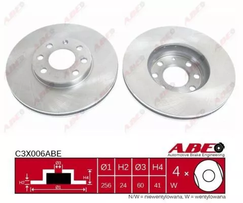 ABE C3X006ABE Тормозные диски