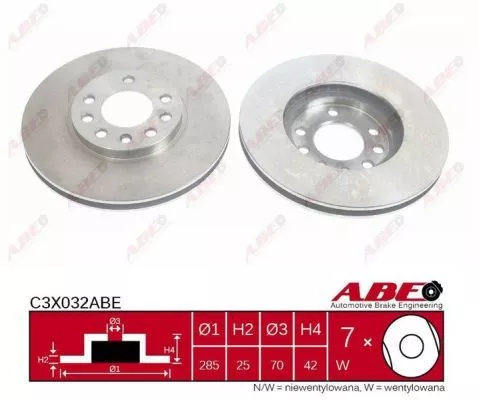 ABE C3X032ABE Гальмівні диски