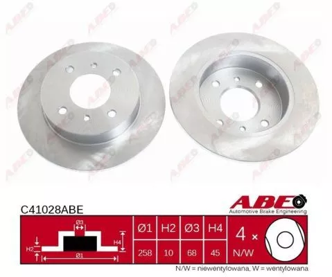 ABE C41028ABE Тормозные диски