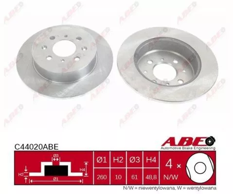 ABE C44020ABE Гальмівні диски