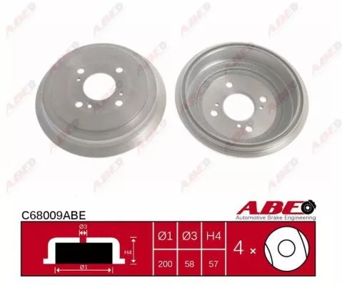 ABE C68009ABE Тормозной барабан
