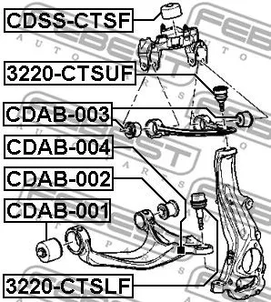 Febest CDAB-001 Сайлентблок рычага