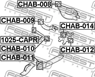 Febest CHAB-009 Сайлентблок ричагу