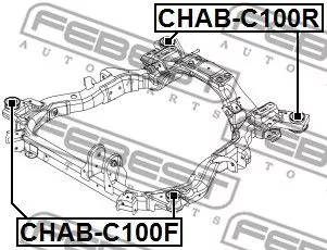 Febest CHAB-C100R Сайлентблок задней балки