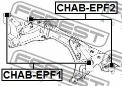 Febest CHAB-EPF1 Сайлентблок задней балки