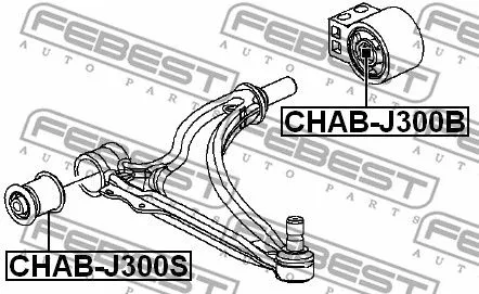 Febest CHAB-J300B Сайлентблок ричагу