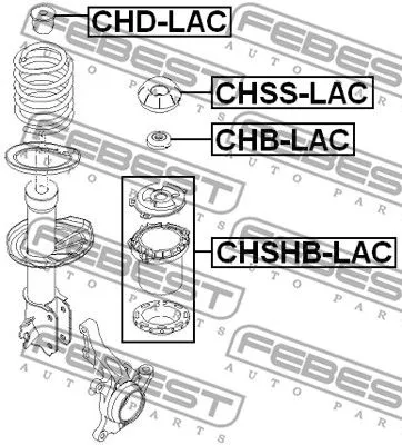 Febest CHB-LAC Опорний підшипник амортизатора