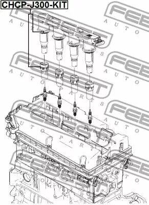 Febest CHCP-J300-KIT Накінечник котушки запалювання