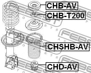 Febest CHSHB-AV Пильовики амортизатора