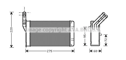 AVA QUALITY COOLING CN 6055 Радиатор печки