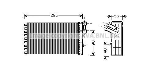 AVA QUALITY COOLING CNA 6239 Радіатор печі