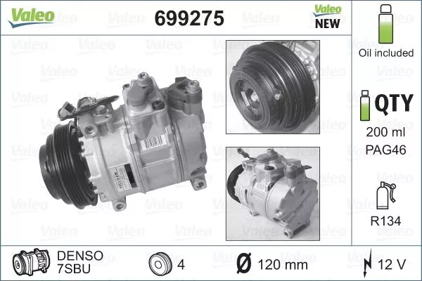 VALEO 699275 Компрессора кондиционера
