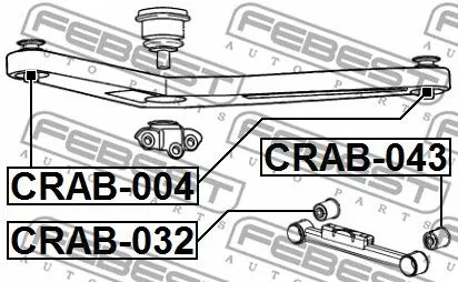 Febest CRAB-004 Сайлентблок рычага