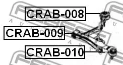 Febest CRAB-010 Сайлентблок рычага