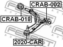 Febest CRAB-018 Сайлентблок ричагу