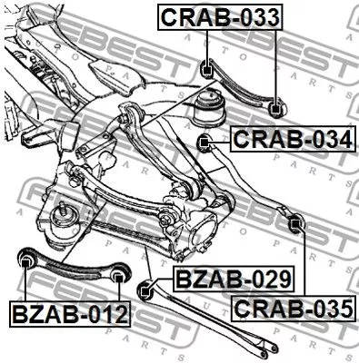 Febest CRAB-035 Сайлентблок рычага