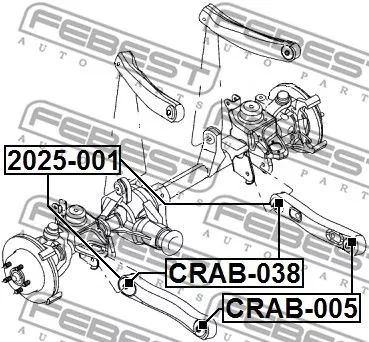 Febest CRAB-038 Сайлентблок рычага