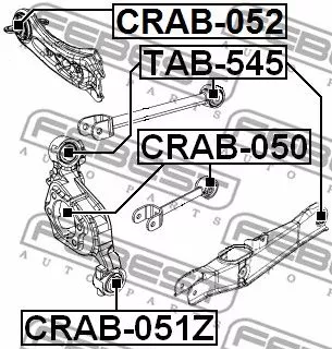 Febest CRAB-051Z Сайлентблок ричагу