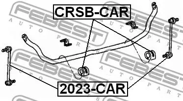 Febest CRSB-CAR Втулка стабілізатора