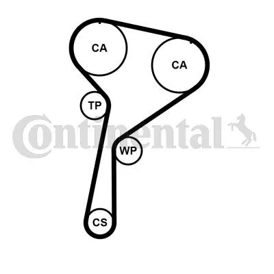 Contitech CT1184WP1 Комплект ременя ГРМ + помпа
