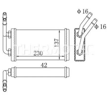 Thermotec D6G010TT Радиатор печки