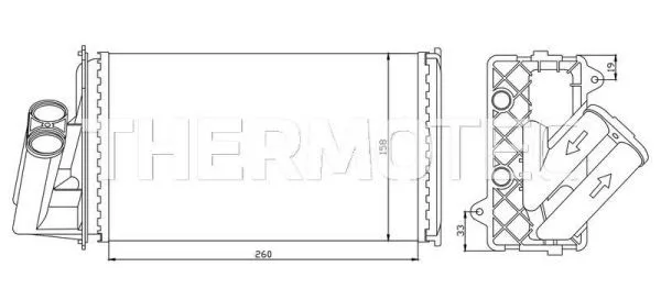 Thermotec D6R006TT Радіатор печі