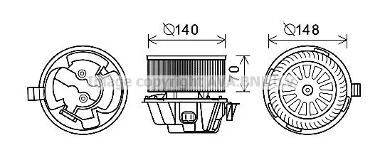 AVA QUALITY COOLING DA 8012 Вентилятор салона