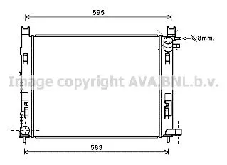 AVA QUALITY COOLING DAA 2007 Радиатор охлаждения двигателя