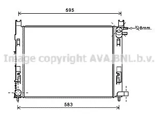 AVA QUALITY COOLING DAA 2008 Радиатор охлаждения двигателя