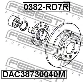 Febest DAC38730040M Підшипник ступиці колеса