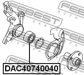 Febest DAC40740040 Підшипник ступиці колеса