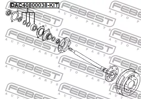 Febest DAC40800038-KIT Підшипник ступиці колеса
